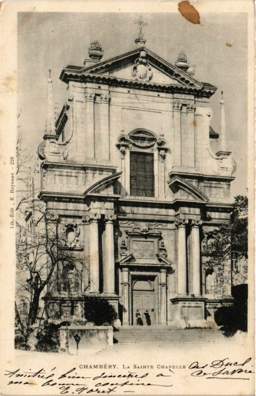 Carte postale ancienne Chambery - La Ste-Chapelle à Chambéry