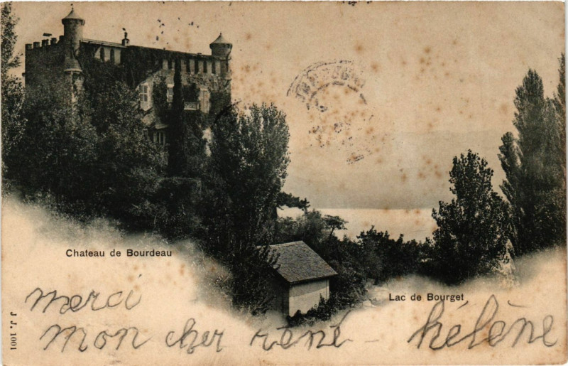 Carte postale ancienne Chateau de Bourdeau - Lac de Bourget à Bourdeau