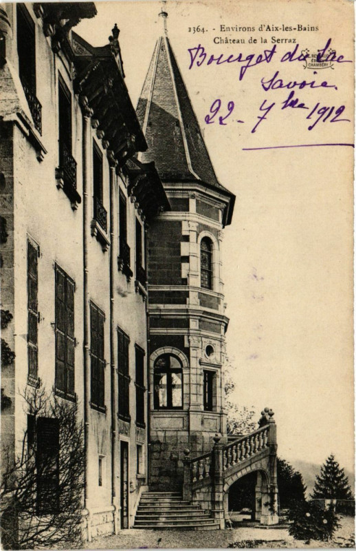 Carte postale ancienne Env. d'Aix-les-Bains - Chateau de la Serraz à Aix-les-Bains