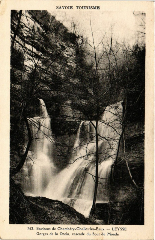 Carte postale ancienne Env. de Chambery-Challes-les-Eaux - Leysse - Gorges de la Doris à Challes-les-Eaux