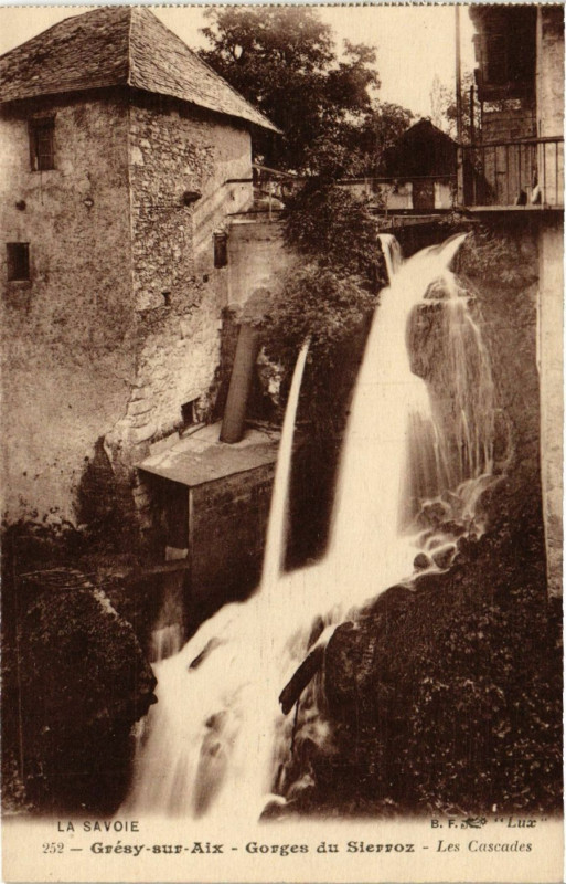 Carte postale ancienne Gresy-sur-Aix - Gorges du Sierroz à Grésy-sur-Aix