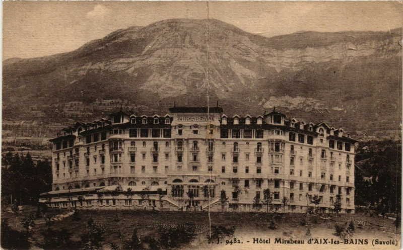 Carte postale ancienne Hotel Mirabeau d'Aix-les-Bains à Aix-les-Bains
