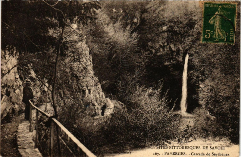 Carte postale ancienne Sites Pitt.s de Savoie - Faverges - Cascade de Seythenex