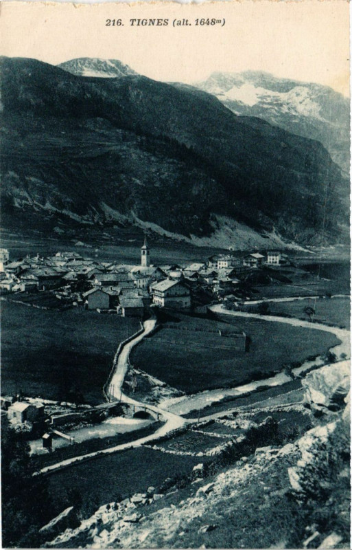 Carte postale ancienne Tignes (alt 1648 m) à Tignes