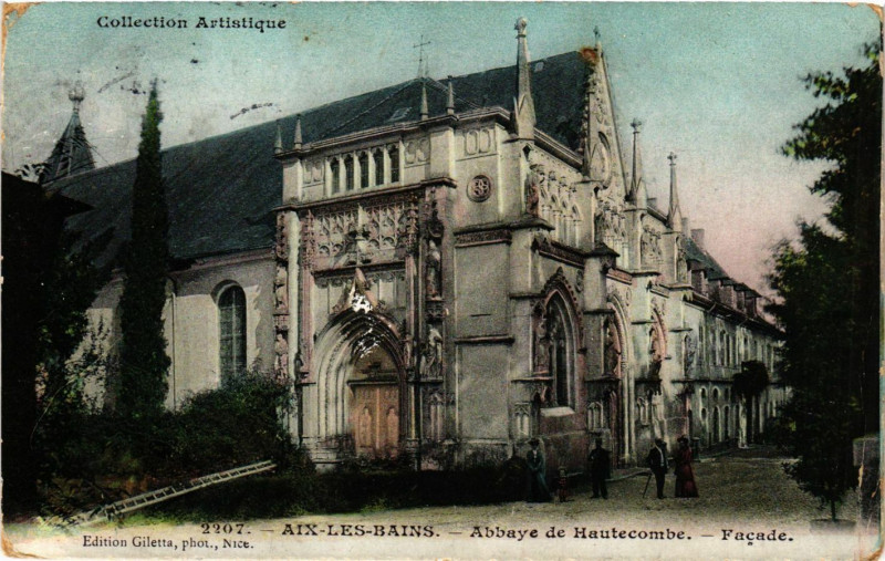 Carte postale ancienne Aix-les-Bains - Abbaye de Hautecombe - Facade à Aix-les-Bains