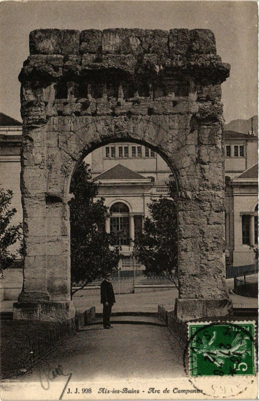Carte postale ancienne Aix-les-Bains - Arc de Compantis à Aix-les-Bains