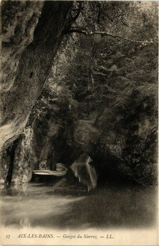 Carte postale ancienne Aix-les-Bains - Gorges du Sierroz à Aix-les-Bains