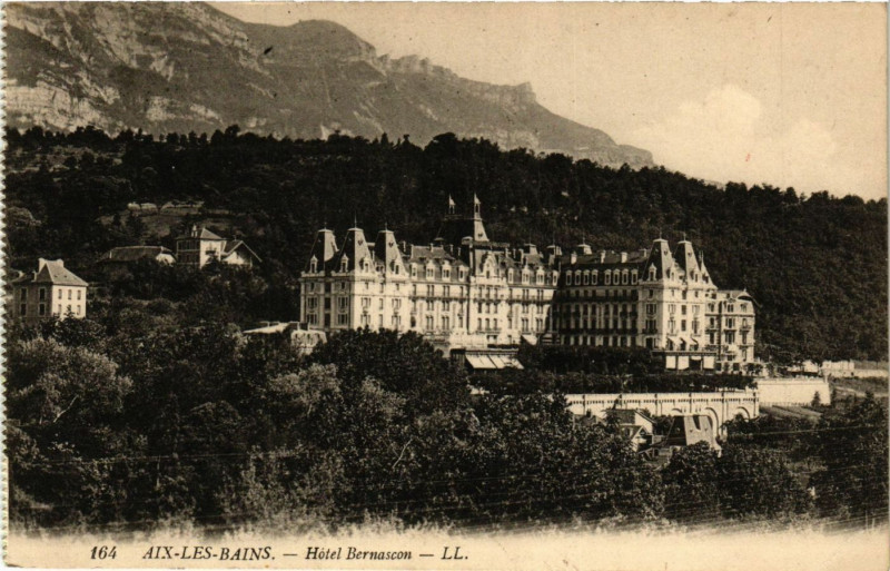 Carte postale ancienne Aix-les-Bains - Hotel Bernascon à Aix-les-Bains