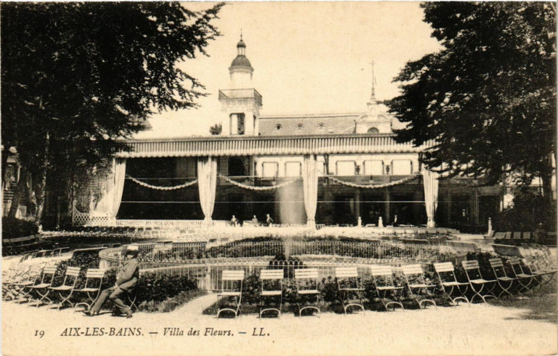Carte postale ancienne Aix-les-Bains - La Villa des Fleurs à Aix-les-Bains