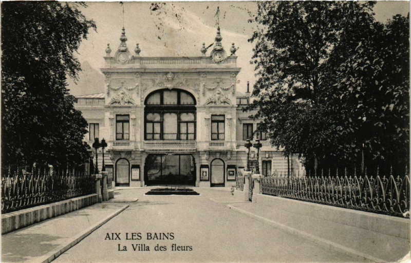 Carte postale ancienne Aix-les-Bains - La Villa des fleurs à Aix-les-Bains