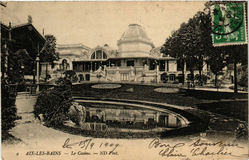 Carte postale ancienne Aix-les-Bains - Le Casino à Aix-les-Bains