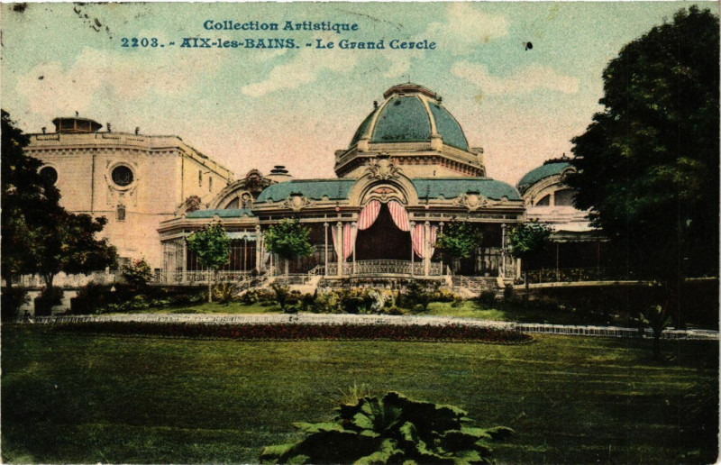 Carte postale ancienne Aix-les-Bains - Le Grand Cercle à Aix-les-Bains