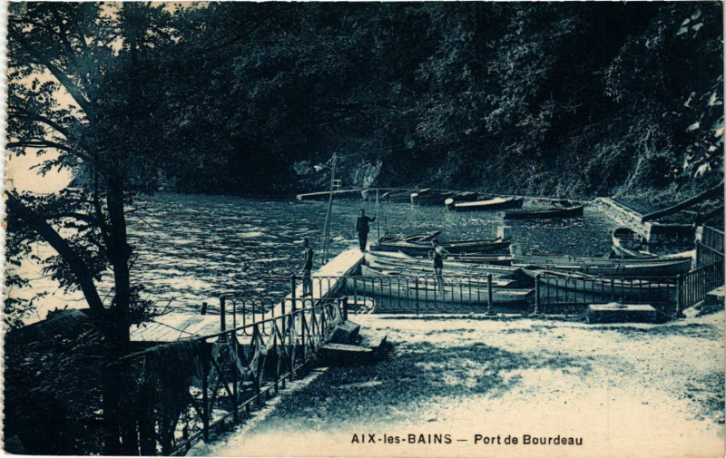 Carte postale ancienne Aix-les-Bains - Port de Bourdeau à Aix-les-Bains