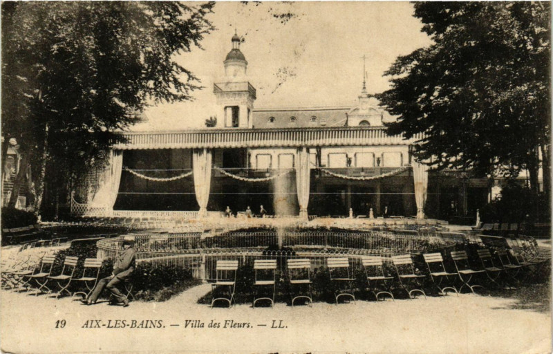 Carte postale ancienne Aix-les-Bains - Villa des Fleurs à Aix-les-Bains