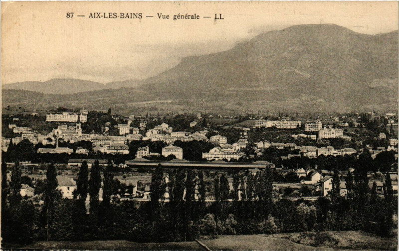 Carte postale ancienne Aix-les-Bains - Vue générale à Aix-les-Bains