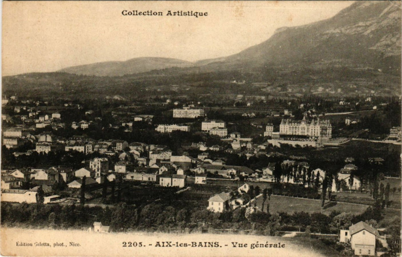 Carte postale ancienne Aix-les-Bains - Vue générale à Aix-les-Bains