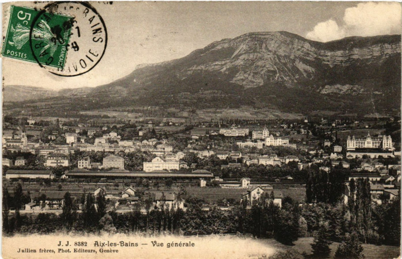 Carte postale ancienne Aix-les-Bains - Vue générale à Aix-les-Bains