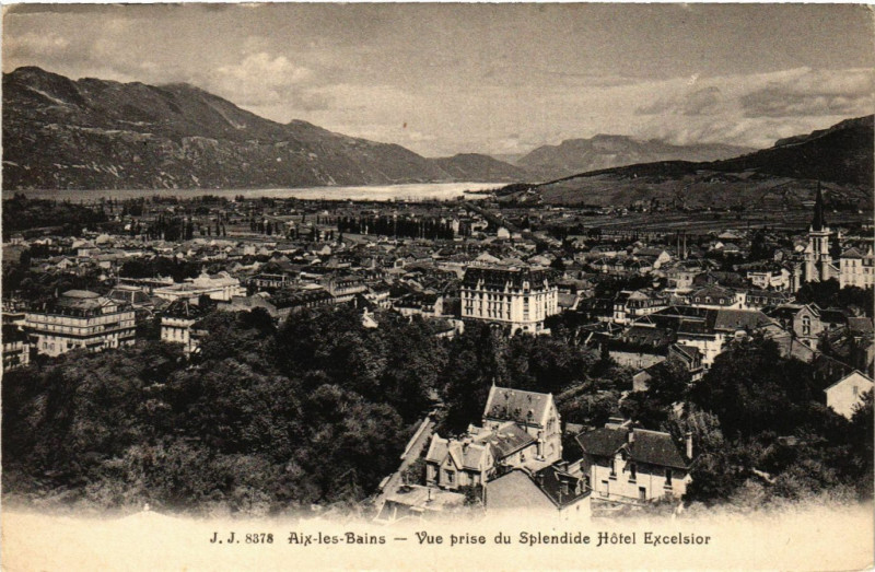 Carte postale ancienne Aix-les-Bains - Vue prise du Splendide Hotel Excelsior à Aix-les-Bains