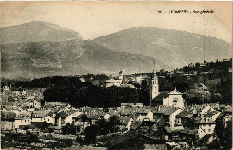 Carte postale ancienne Chambery - Vue générale à Chambéry