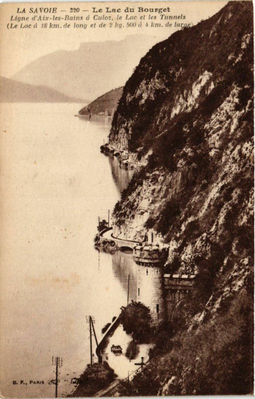 Carte postale ancienne La Savoie - Le Lac du Bourget - Ligne d'Aix-les-Bains a Culoz ... à Aix-les-Bains