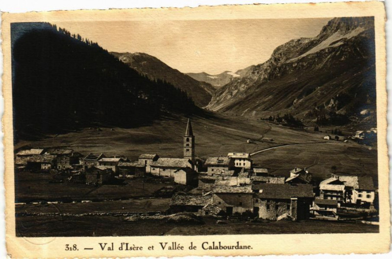 Carte postale ancienne Val d'Isere et Vallée de Calabourdane