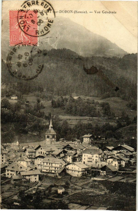 Carte postale ancienne Ufort-sur-Doron - Vue générale