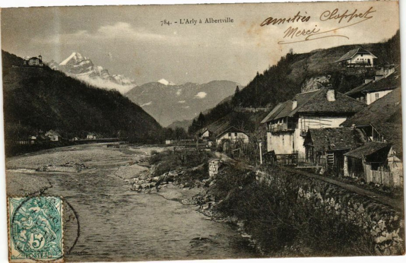 Carte postale ancienne L'Arly a Albertville à Albertville