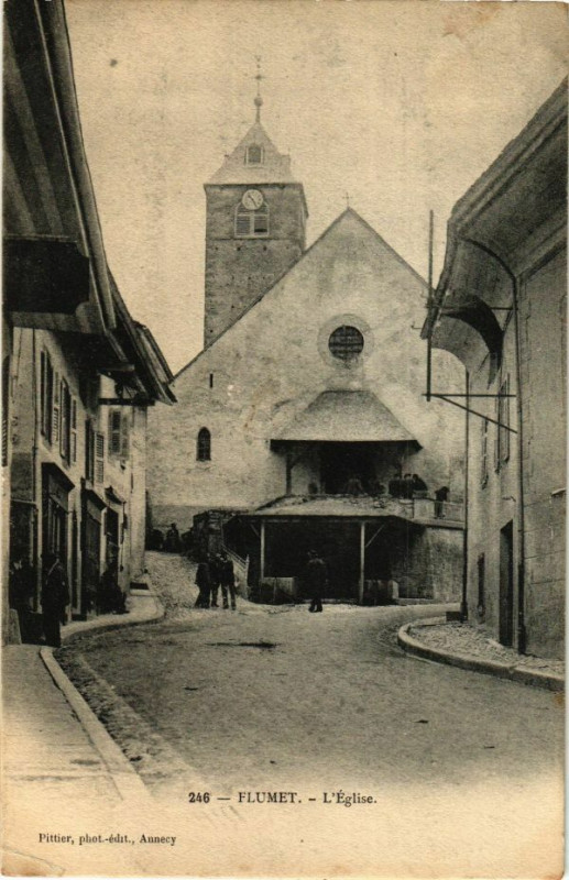 Carte postale ancienne Flumet - L'Eglise à Flumet