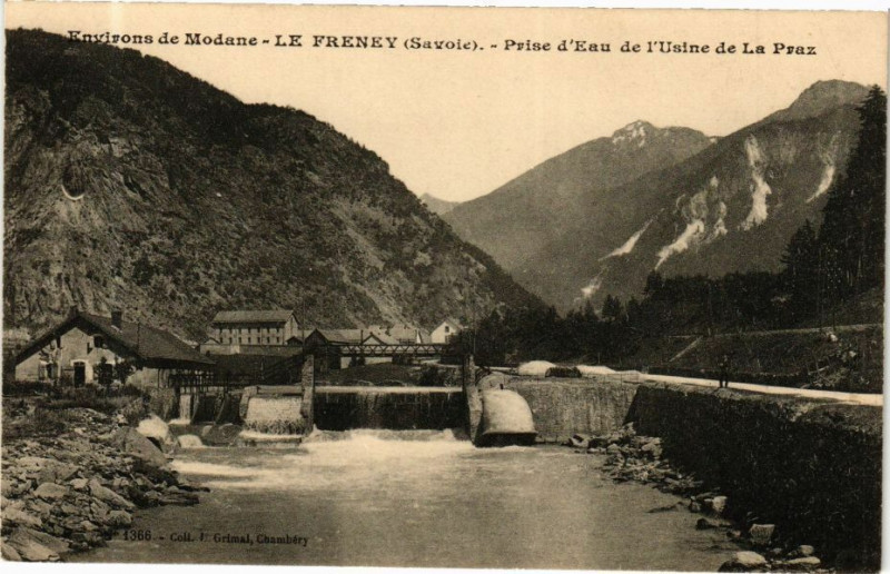 Carte postale ancienne Env. de Modane Le Freney - Prise d'Eau de l'Usine à Modane