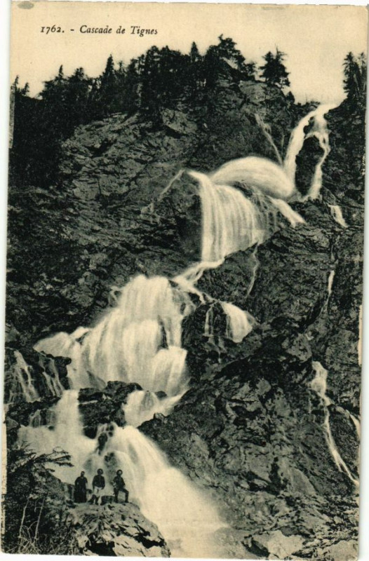 Carte postale ancienne Cascade de Tignes à Tignes
