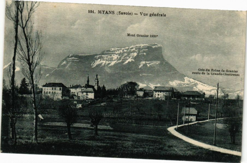 Carte postale ancienne Myans - Vue générale à Myans