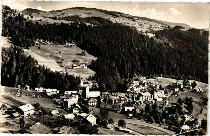 Carte postale ancienne Flumet - Vue générale à Flumet