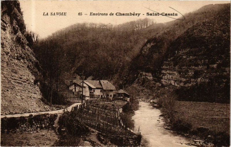 Carte postale ancienne Env. de Chambery - St-Cassin à Chambéry