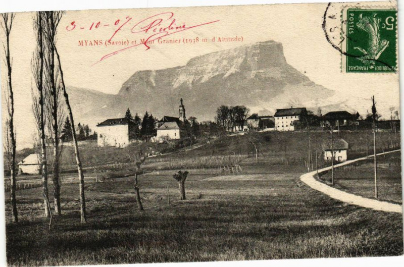 Carte postale ancienne Myans - Mont Granier à Myans