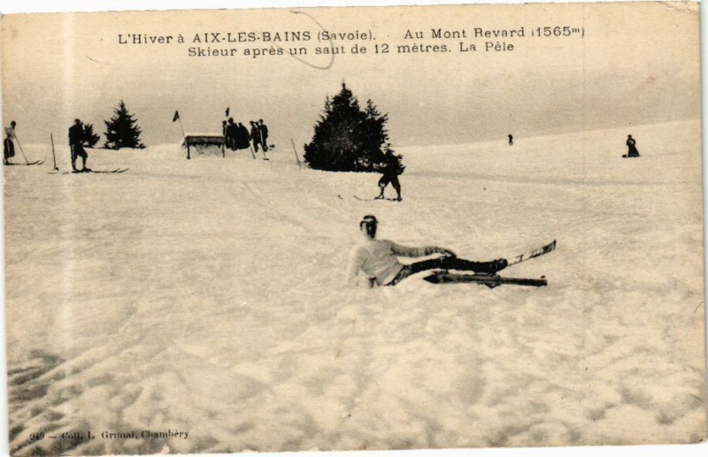 Carte postale ancienne L'Hiver a Aix-les-Bains - Au Mont Revard à Aix-les-Bains