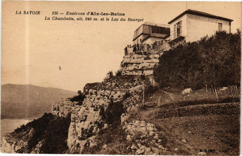 Carte postale ancienne Env. d'Aix-les-Bains - La Chambotte et le Lac du Bourget à Aix-les-Bains