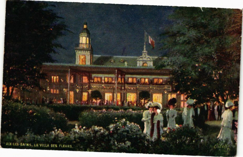 Carte postale ancienne Aix-les-Bains - La Villa des Fleurs à Aix-les-Bains