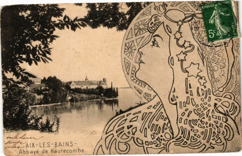 Carte postale ancienne Aix-les-Bains - Abbaye de Hautecombe à Aix-les-Bains