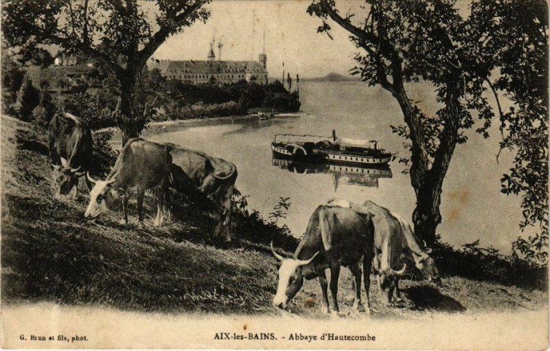 Carte postale ancienne Aix-les-Bains - Abbaye d'Hautecombe à Aix-les-Bains