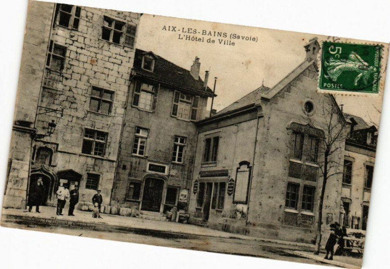 Carte postale ancienne Aix-les-Bains - L'Hotel de Ville à Aix-les-Bains