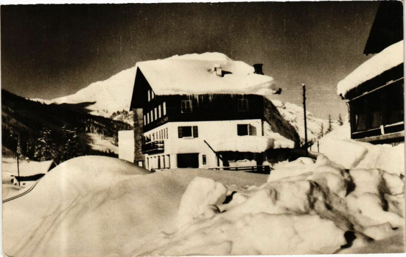 Carte postale ancienne Val d'Isere (1850 m) - Hotel de Bellevarde