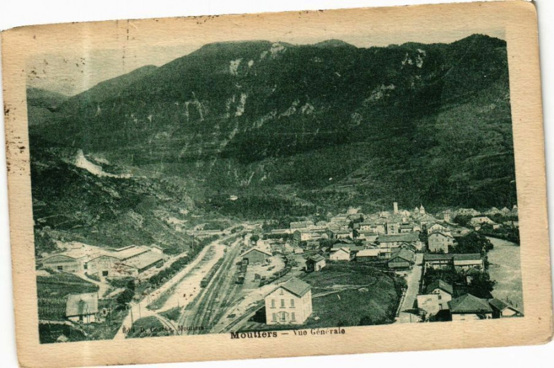 Carte postale ancienne Moutiers - Vue générale à Moûtiers
