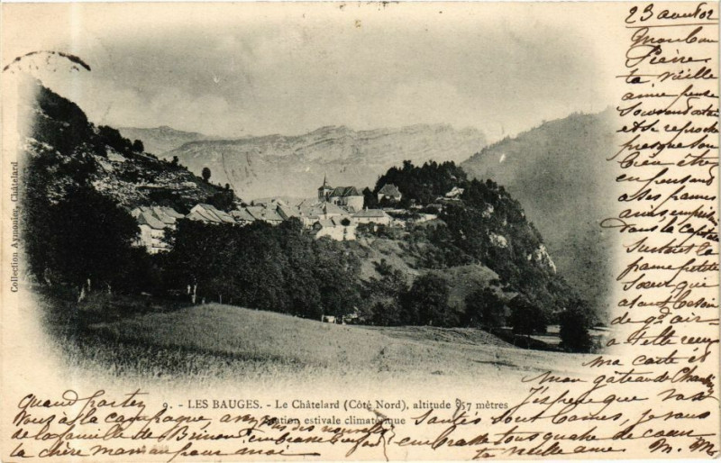 Carte postale ancienne Les Bauges Le Chatelars (Cote Nord) Station estivale climaterique