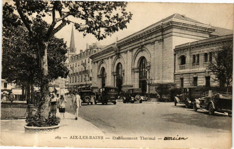 Carte postale ancienne Aix-les-Bains - Etabl. Thermal à Aix-les-Bains