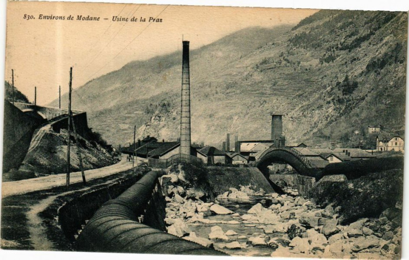 Carte postale ancienne Env. de Modane - Usine de la Praz à Modane