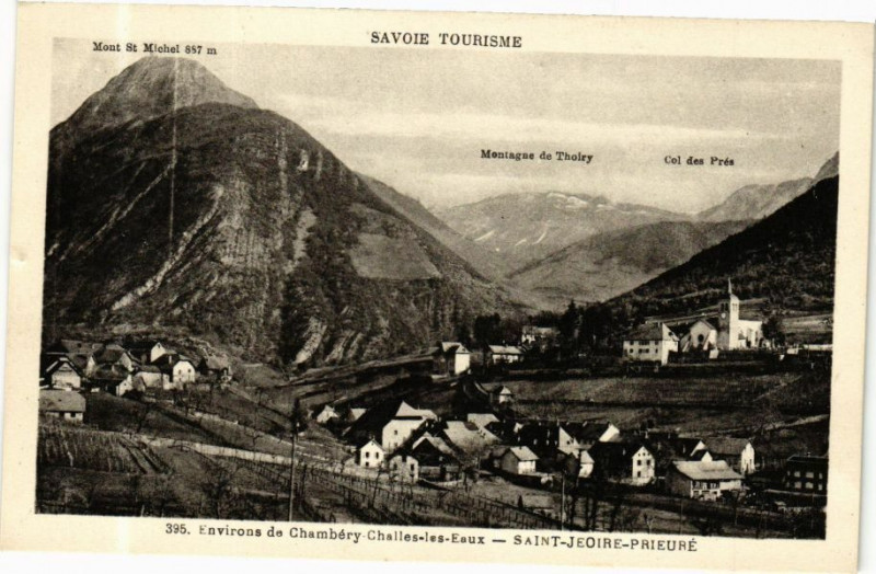 Carte postale ancienne Env. de Chambery Challes-les-Eaux - St-Jeoire Prieure à Chambéry