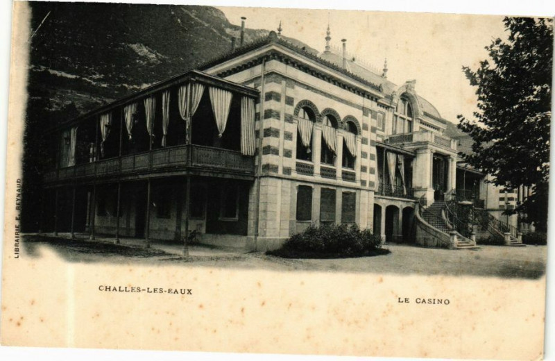 Carte postale ancienne Challes-les-Aux Le Casino