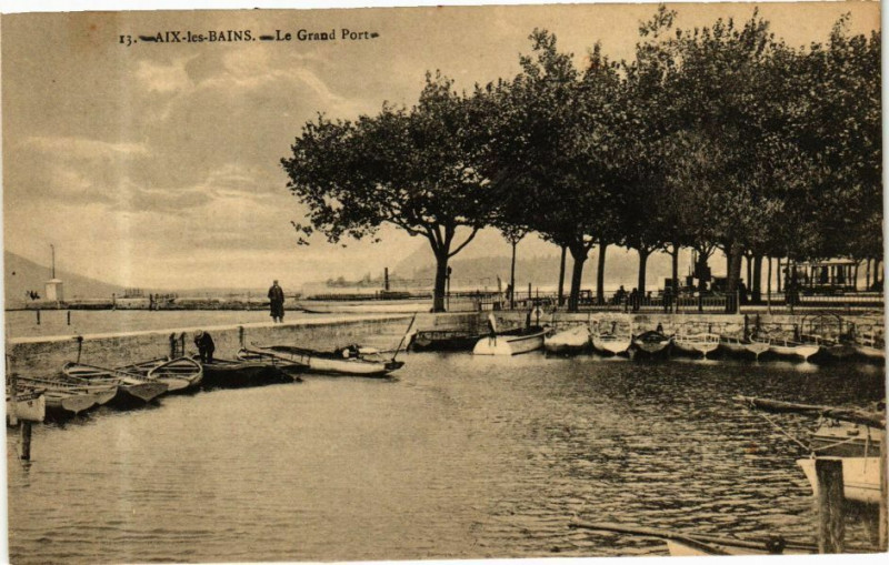 Carte postale ancienne Aix-les-Bains - Le Garnd Port à Aix-les-Bains