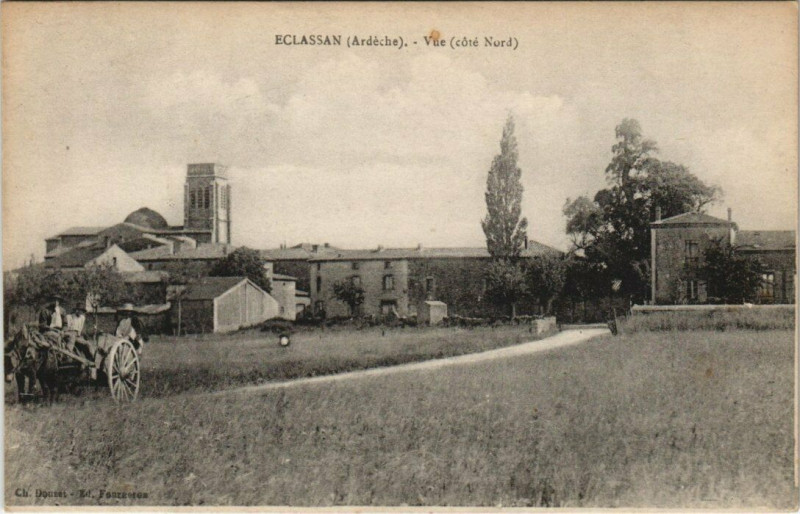 Carte postale ancienne Eclassan - Vue à Eclassan