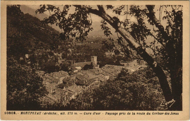 Carte postale ancienne Montpezat - Cure d'air